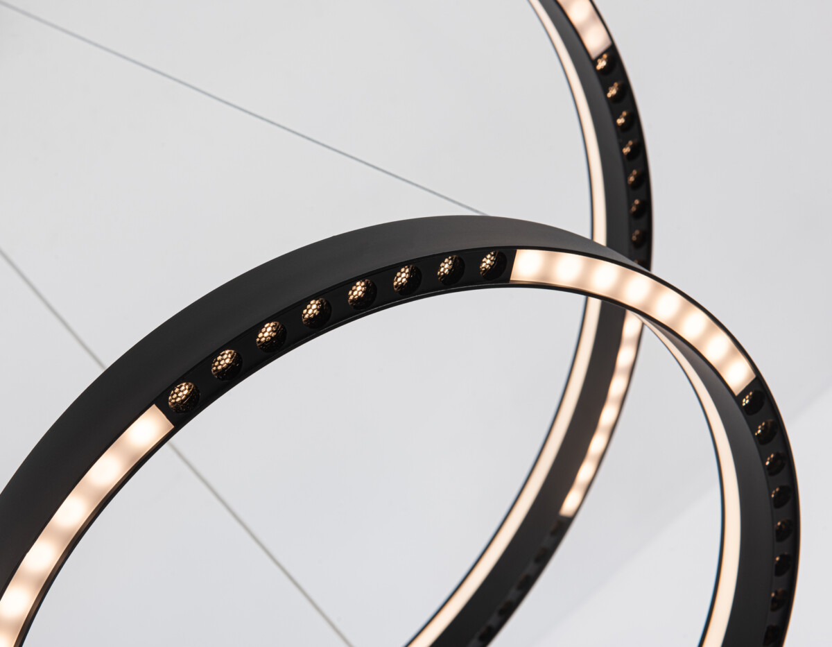 FL5865_macro1 FL5865/2 BK черный 45W 3000K/4200K/6400K D600/400*830 (без ПДУ) — изображение 1