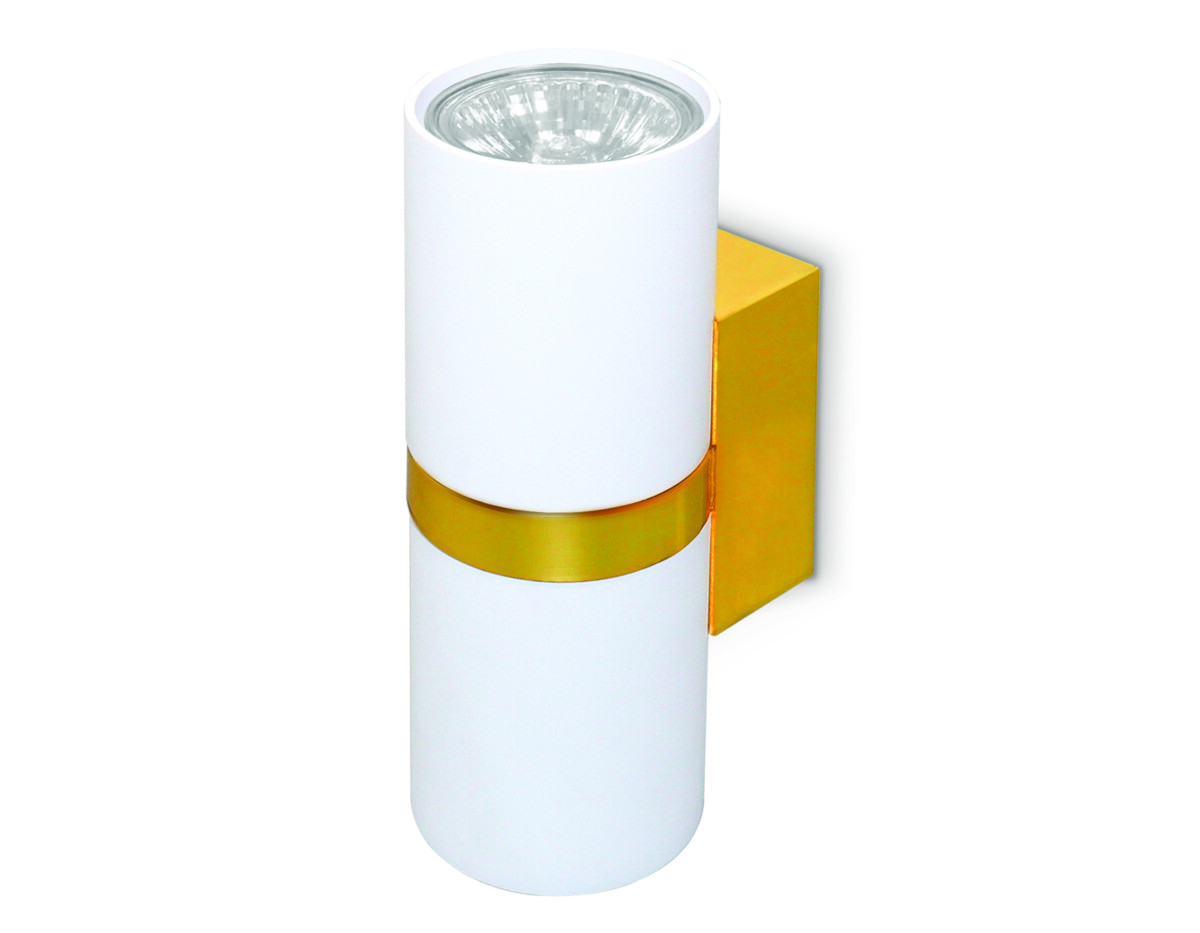 FW242_1 FW242/2 WH/GD белый/золото GU10*2 max 12W 155*60*76 — изображение 1