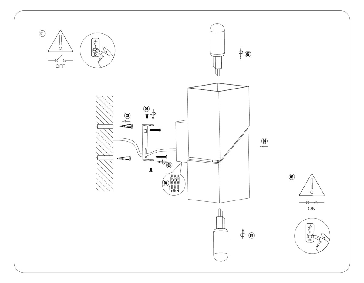 FW2474_instruction FW2474 WH белый G9 max 40W 155*60*90 — изображение 1