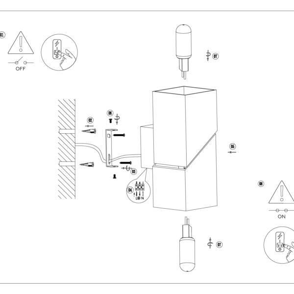 FW2475 BK черный G9 max 40W 155*60*90