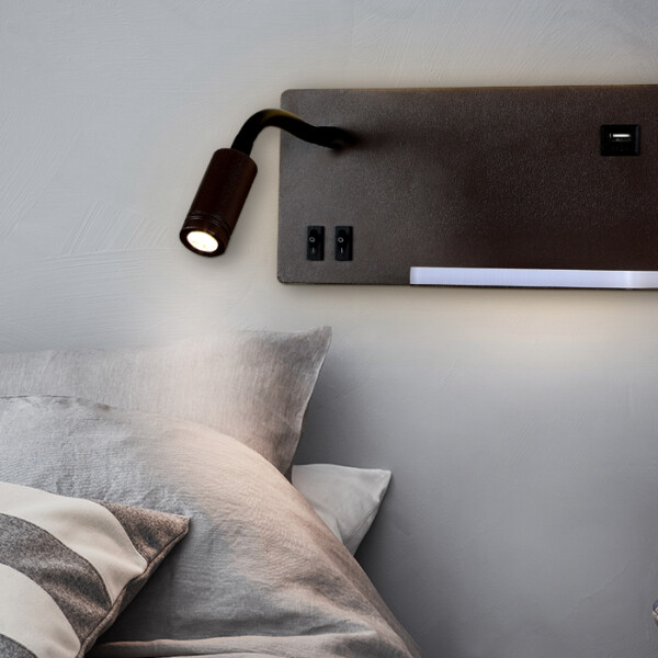 FW293 CF/BK кофе/черный LED 4200K 5W+3W 260*150*110