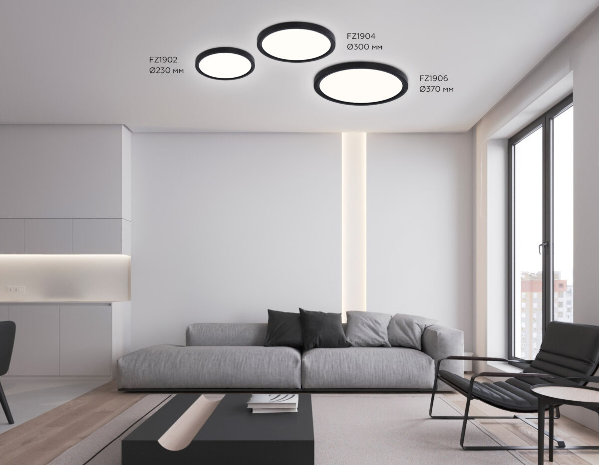 FZ1902 BK черный IP54 13W 3000K-6500K CCT-переключатель D230*25 (Без ПДУ) — изображение 7