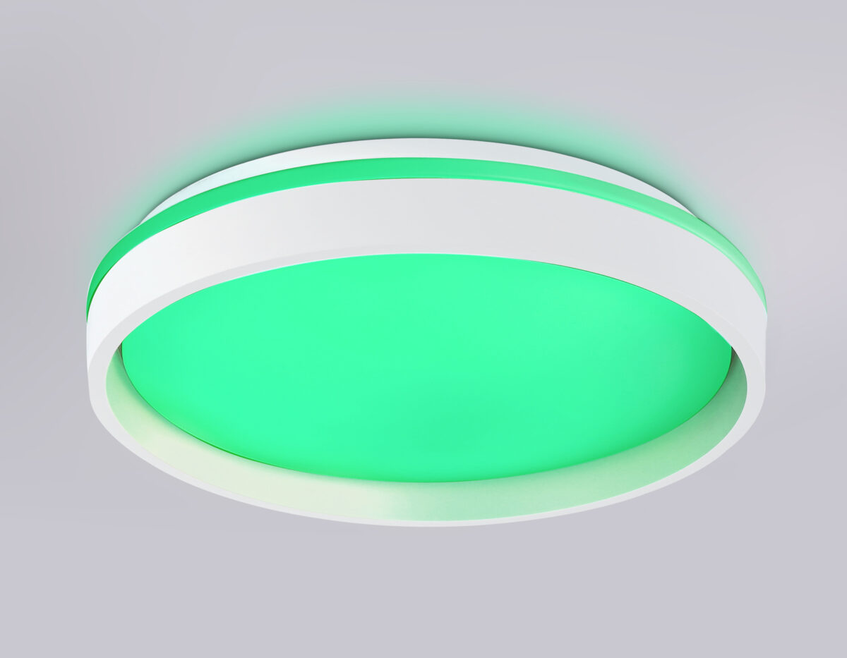 FZ601 WH/GD белый/золото IP20 46W 3000K-6500K+RGB D390*80 (ПДУ ИК) — изображение 2