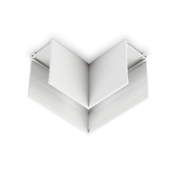 GL1031 WH белый коннектор угловой для накладного шинопровода Magnetic 220V 80*80*52