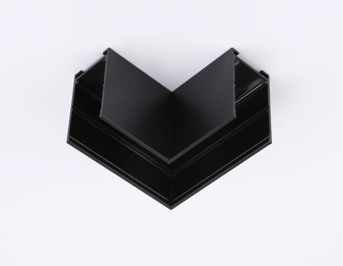 GL1032 BK черный коннектор угловой для накладного шинопровода Magnetic 220V 80*80*52 — изображение 2