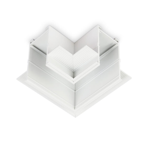 GL1039 WH белый коннектор угловой для встраиваемого магнитного шинопровода Magnetic 220V 80*80*47