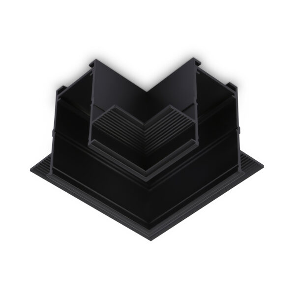 GL1040 BK черный коннектор угловой для встраиваемого шинопровода Magnetic 220V 80*80*47