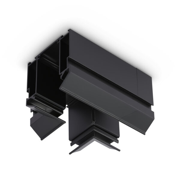 GL1044 BK черный коннектор Т-образный для корпуса в натяжной потолок Magnetic 220V 140*100*61