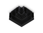 GL1046 BK черный коннектор угловой для шинопровода в натяжной потолок Magnetic 220V 100*100*51