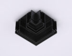 GL1046 BK черный коннектор угловой для шинопровода в натяжной потолок Magnetic 220V 100*100*51 — изображение 2