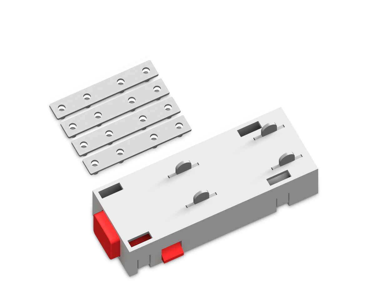 GL1107 WH белый коннектор питания прямой с соединителем для шинопровода в натяжной потолок Magnetic 220V 68*28.5*18 — изображение 4