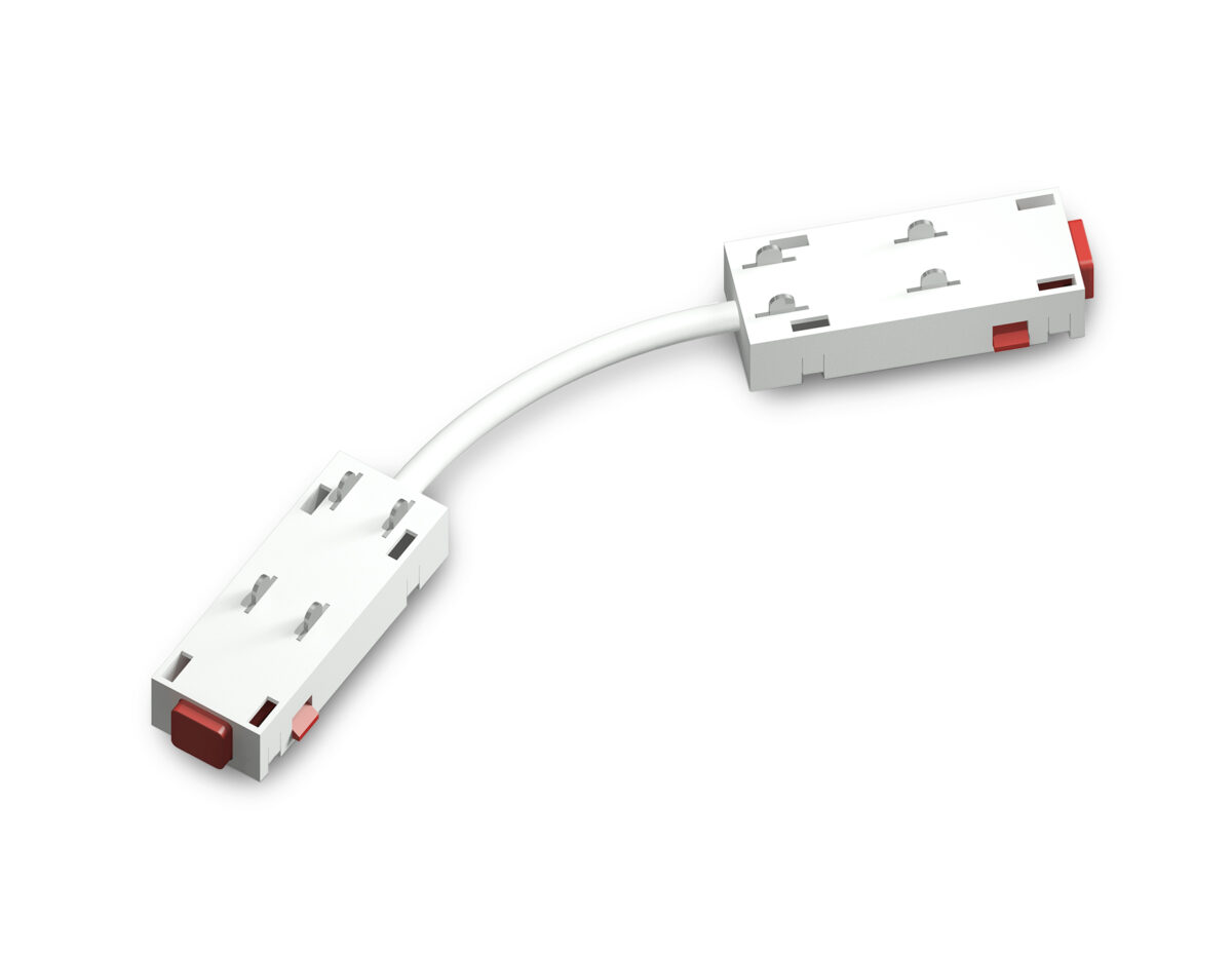 GL1109 WH белый коннектор питания гибкий для шинопровода Magnetic 220V 250*28.5*18 — изображение 4