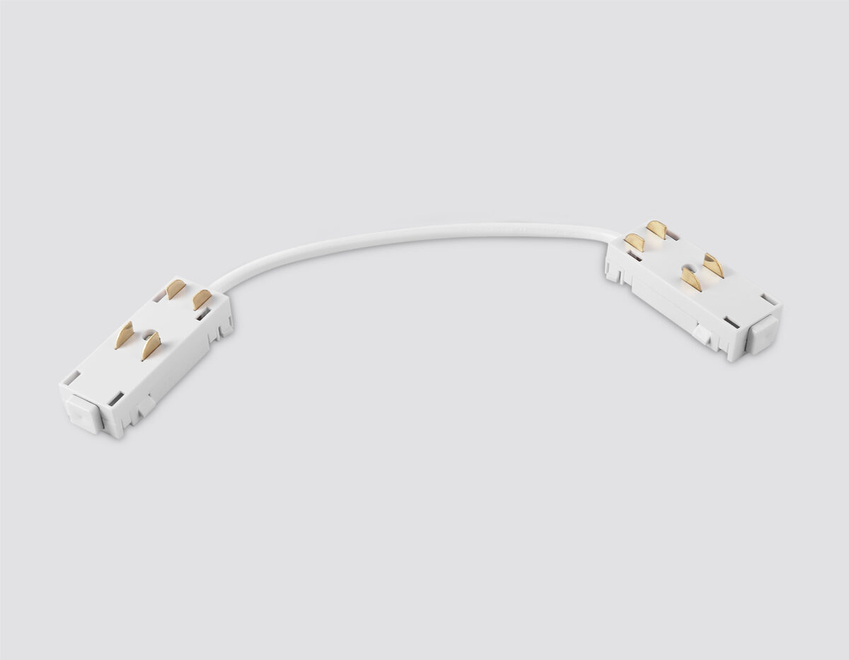 GL1109 WH белый коннектор питания гибкий для шинопровода Magnetic 220V 250*28.5*18 — изображение 2