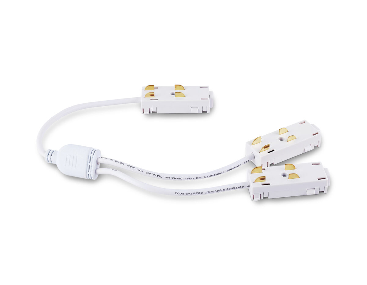 GL1113 WH белый коннектор питания T-образный для шинопровода Magnetic 220V 250*150*18 — изображение 1