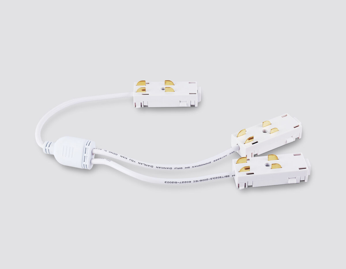 GL1113 WH белый коннектор питания T-образный для шинопровода Magnetic 220V 250*150*18 — изображение 2