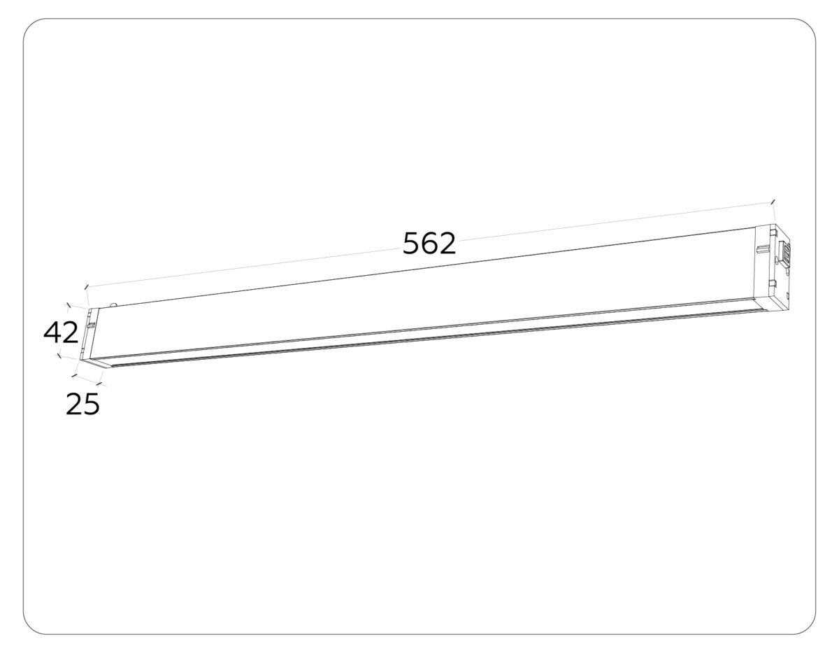 GL1291_mode1 GL1291 WH белый IP20 24W 3000K-6400K 220V 120° 562*25*42 (Без ПДУ) — изображение 1