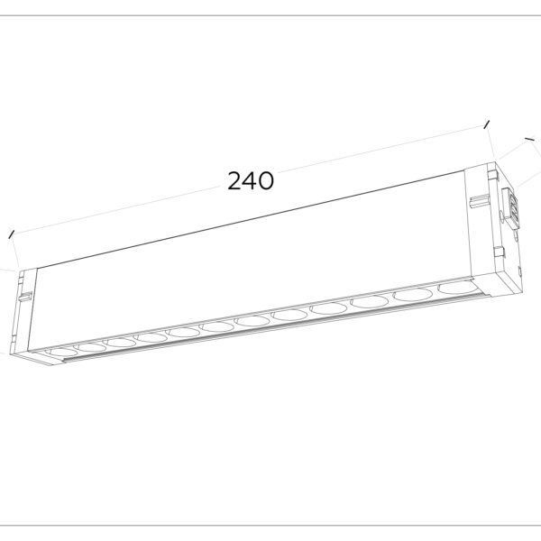 GL1302 BK черный IP20 12W 3000K-6400K 220V 24° 232*25*42 (Без ПДУ)
