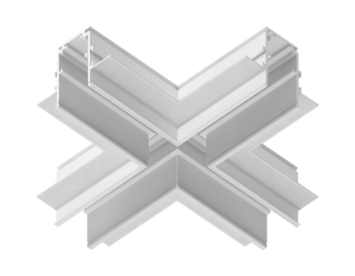 GL3357_WH GL3357 WH белый коннектор х-образный встраиваемый 170*170*46,8 — изображение 1