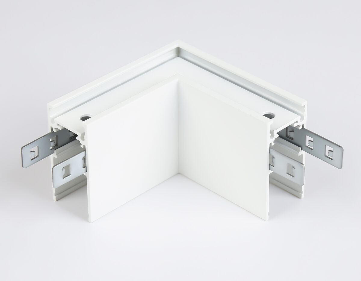GL3369 WH белый коннектор угловой для накладного шинопровода 85*85*H53.7 — изображение 3