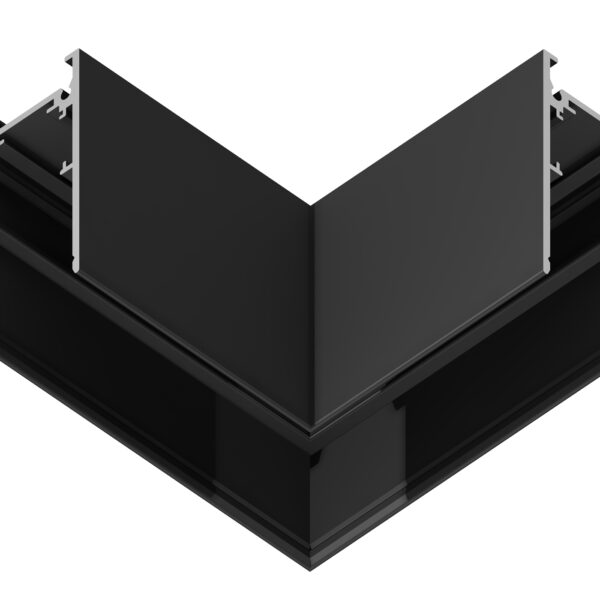 GL3372 BK черный коннектор угловой для накладного шинопровода 85*85*H53.7