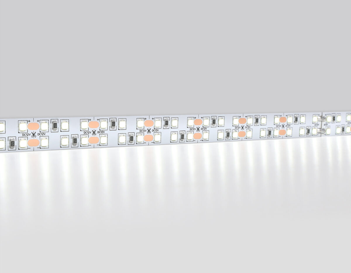 GS1703 2835 240Led/ 24W m/ 12V IP20 6500K/ 5000*10*1.2mm (2 конт.) — изображение 1