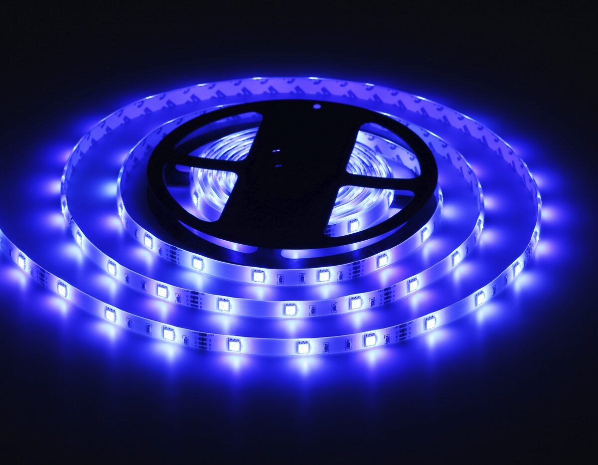 GS2501 5050 30Led/ 7.2W m/ 12V IP65 RGB/ 5000*10*2.87mm (4 конт.) комплект — изображение 3