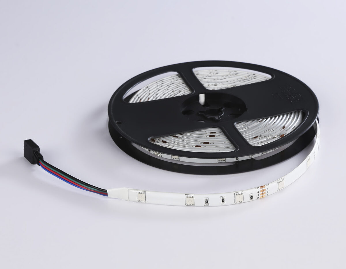 GS2501 5050 30Led/ 7.2W m/ 12V IP65 RGB/ 5000*10*2.87mm (4 конт.) комплект — изображение 8