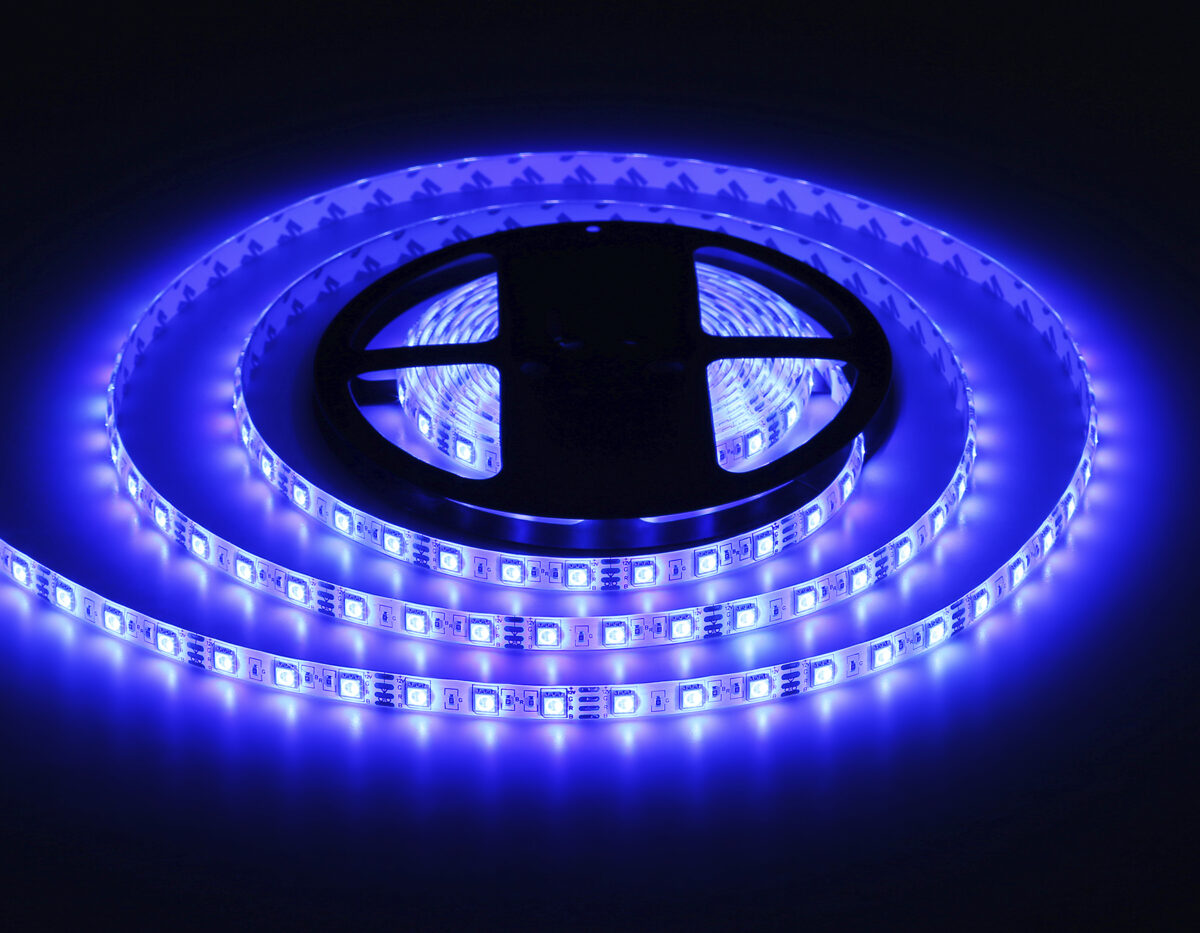 GS2502 5050 60Led/ 14.4W m/ 12V IP65 RGB/ 5000*10*2.87mm (4 конт.) комплект — изображение 3