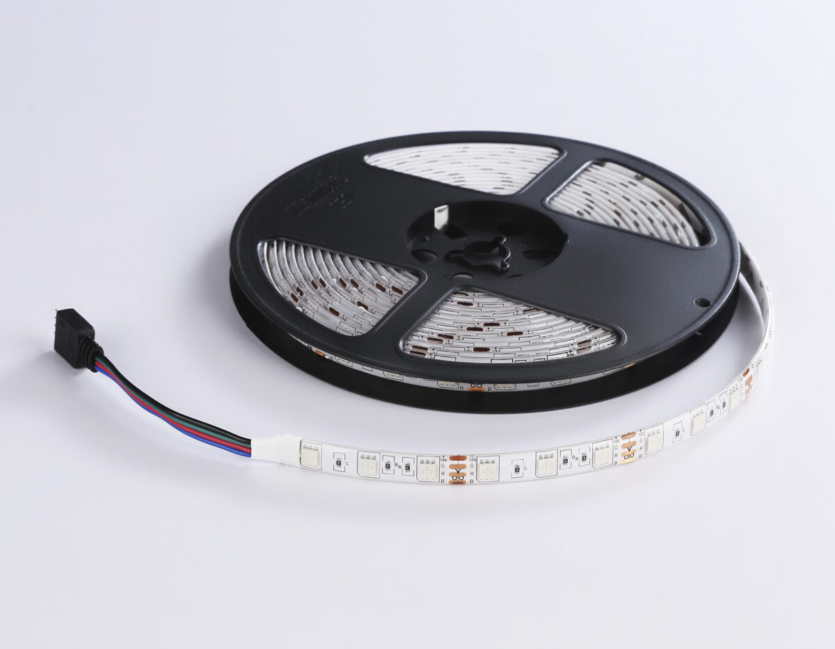 GS2502 5050 60Led/ 14.4W m/ 12V IP65 RGB/ 5000*10*2.87mm (4 конт.) комплект — изображение 8