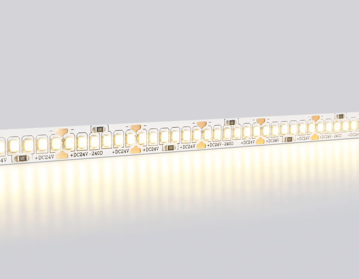 GS3401 2835 240Led/ 20W m/ 24V IP20 3000K/ 5000*10*1.2mm (2 конт.) — изображение 1