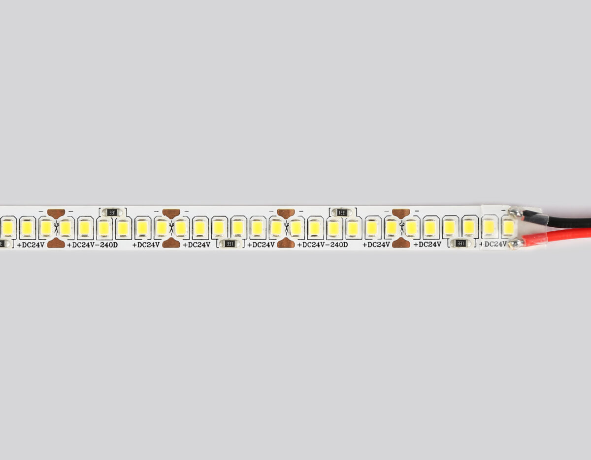 GS3402 2835 240Led/ 20W m/ 24V IP20 4500K/ 5000*10*1.2mm (2 конт.) — изображение 3