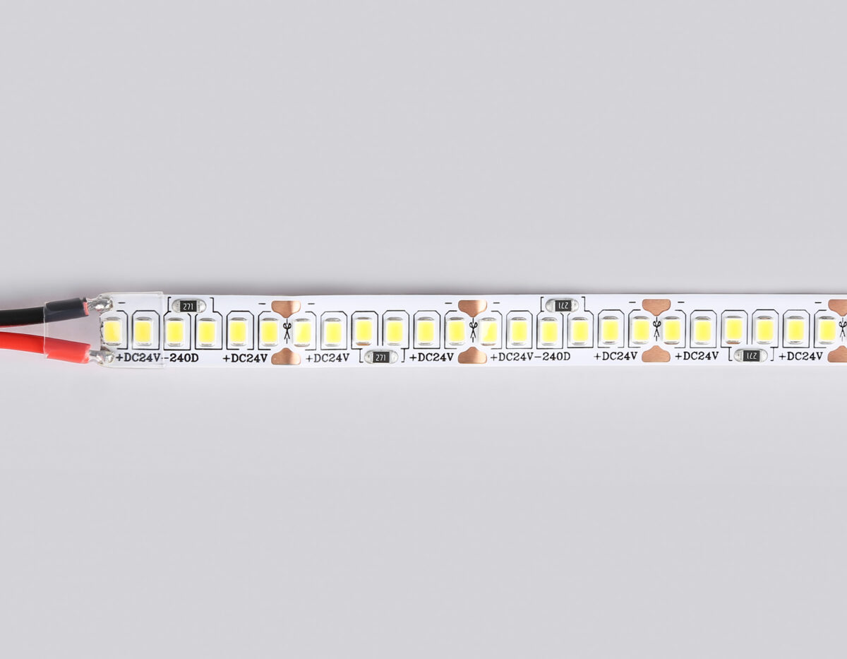 GS3502 2835 240Led /22W m/ 24V IP20 4500K/ 5000*10*1.2mm (2 конт.) — изображение 3