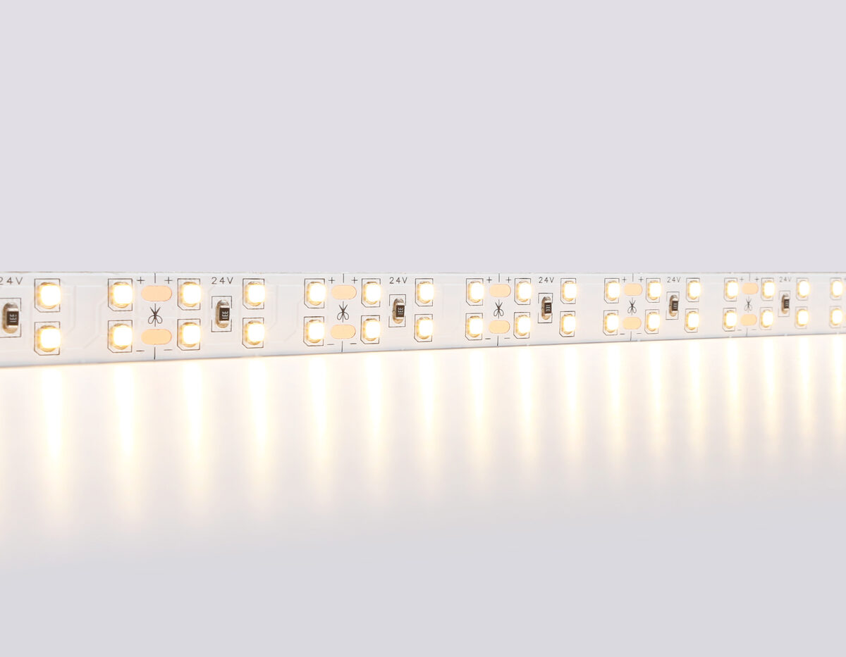 GS3601 2835 204Led/ 20W m/ 24V IP20 3000K/ 5000*14*1.2mm (2 конт.) — изображение 1
