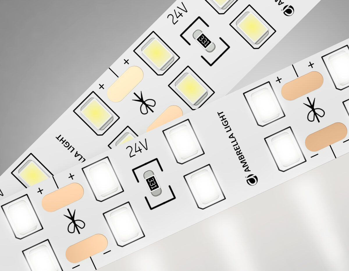 GS3602 2835 204Led/ 20W m/ 24V IP20 4500K/ 5000*14*1.2mm (2 конт.) — изображение 9