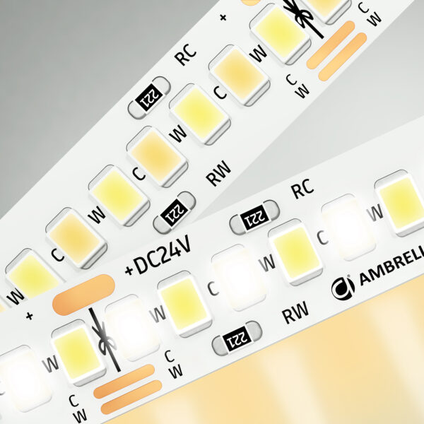 GS4151 2835 240Led/ 18W m/ 24V IP20 CCT 3000-6500K/5000*10*1.2mm (3 конт.)