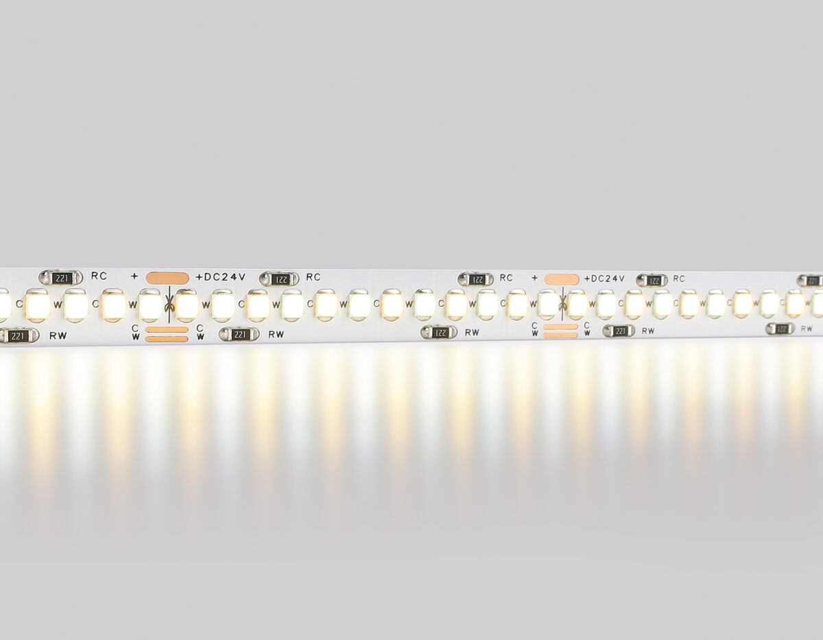 GS4151 2835 240Led/ 18W m/ 24V IP20 CCT 3000-6500K/5000*10*1.2mm (3 конт.) — изображение 3