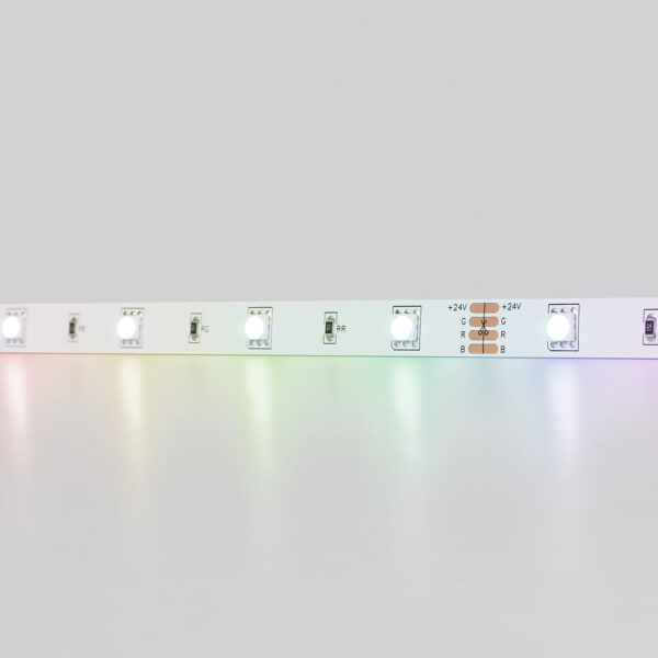 GS4301 5050 30Led/ 7.2W m/ 24V IP20 RGB/ 5000*10*1.87mm (4 конт.)