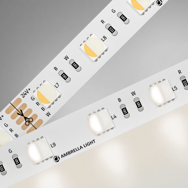 GS4402 5050 60Led /10W m/ 24V IP20 RGBW+4500K/ 5000*10*1.87mm (5 конт.)