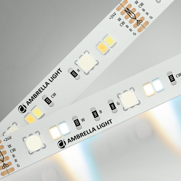 GS4501 5050+2835 90Led/ 13W m/ 24V IP20 RGB+CCT 3000-6500K/5000*12*1.87mm (6 конт.)
