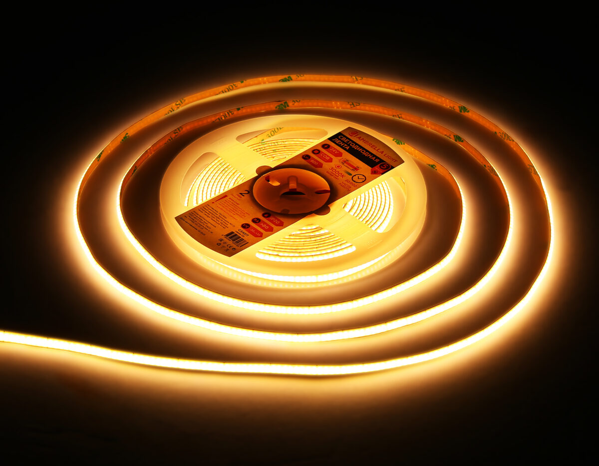 GS4611 COB 400Led/10W m/ 24V IP20 3000K/ 5m*5mm*2.1mm (2 конт.) — изображение 2