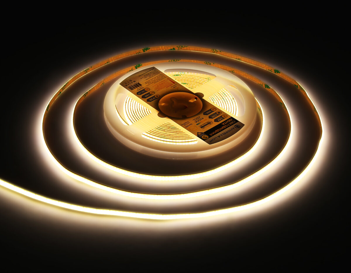 GS4612 COB 400Led/10W m/ 24V IP20 4500K/ 5m*5mm*2.1mm (2 конт.) — изображение 2