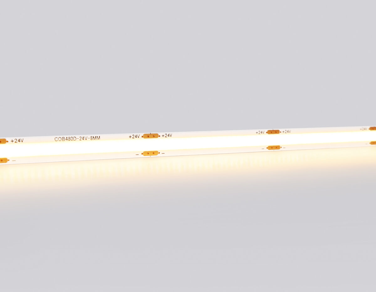 GS4701 COB 480Led/ 12W m/ 24V IP20 3000K/ 5000*8*1.54mm (2 конт.) — изображение 1