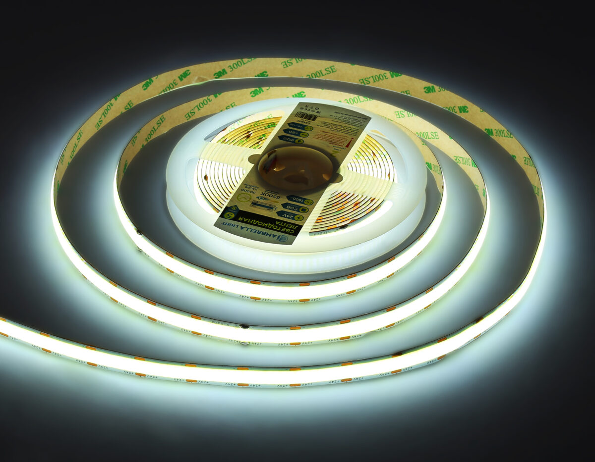 GS4803 COB 616Led/19W m/ 24V IP20 6500K/ 5m*12mm*2mm (2 конт.) — изображение 2