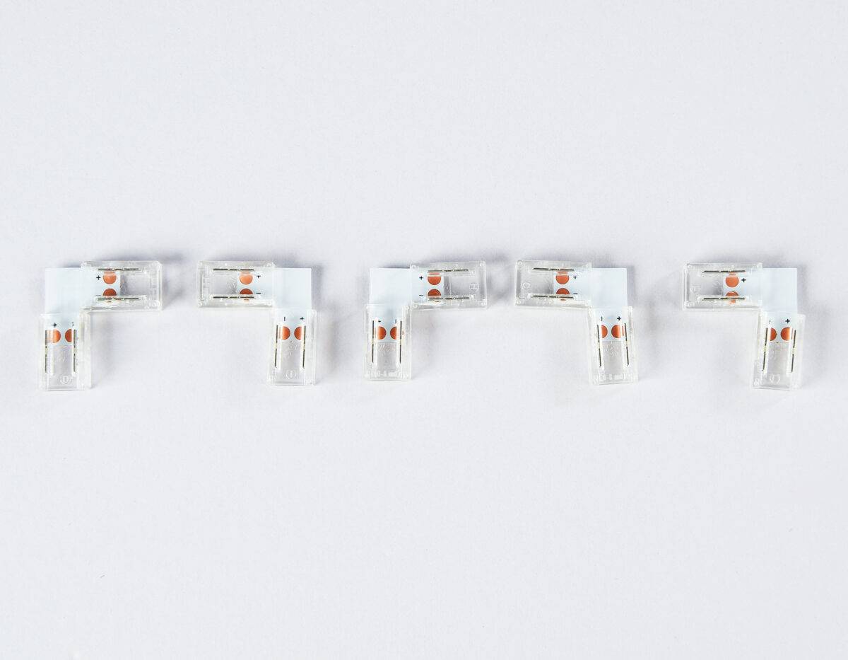 GS6851 Соединитель угловой L COB 12/24V для лент 8mm (2 конт.) (5шт) — изображение 1