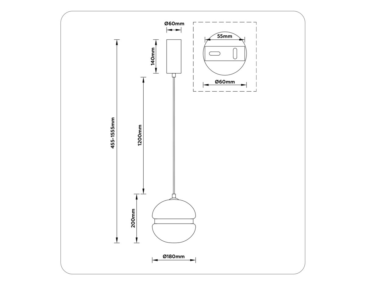 LH11003 SM/FR дымчатый/белый матовый 20W 3000K D180*200 — изображение 6