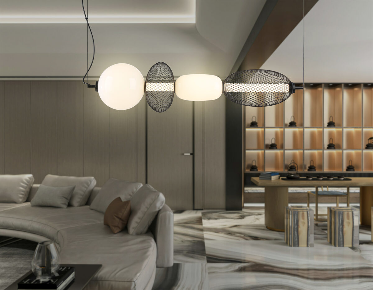 LH11010 BK/FR черный/белый матовый 32W 3000K 915*220*220 — изображение 6