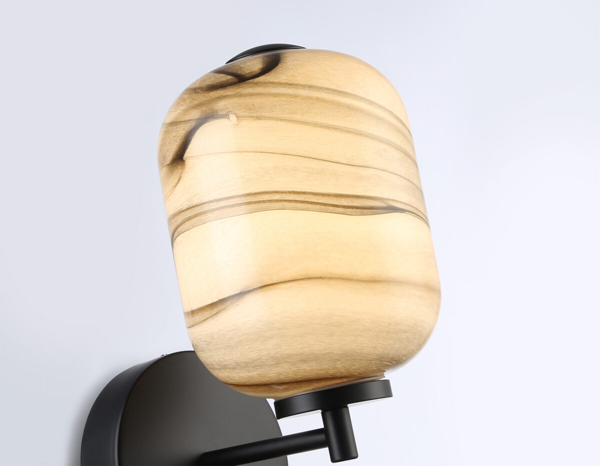 LH11039 BK/MG черный/мраморно-серый 8W 3000K 150*220*300 — изображение 4