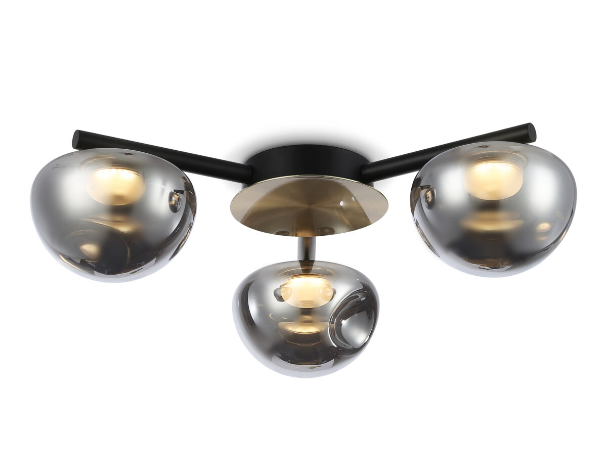 LH12006/3 BK/GD/SM черный/золото/дымчатый 18W 3000K D640*170 — изображение 8