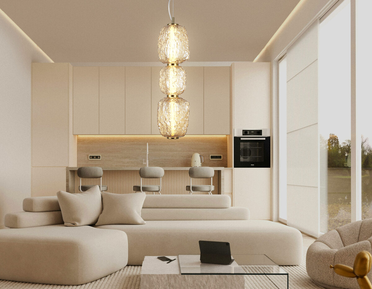 LH30102 SB/TI бронза/янтарь 23W 3000K 140*140*1760 — изображение 5