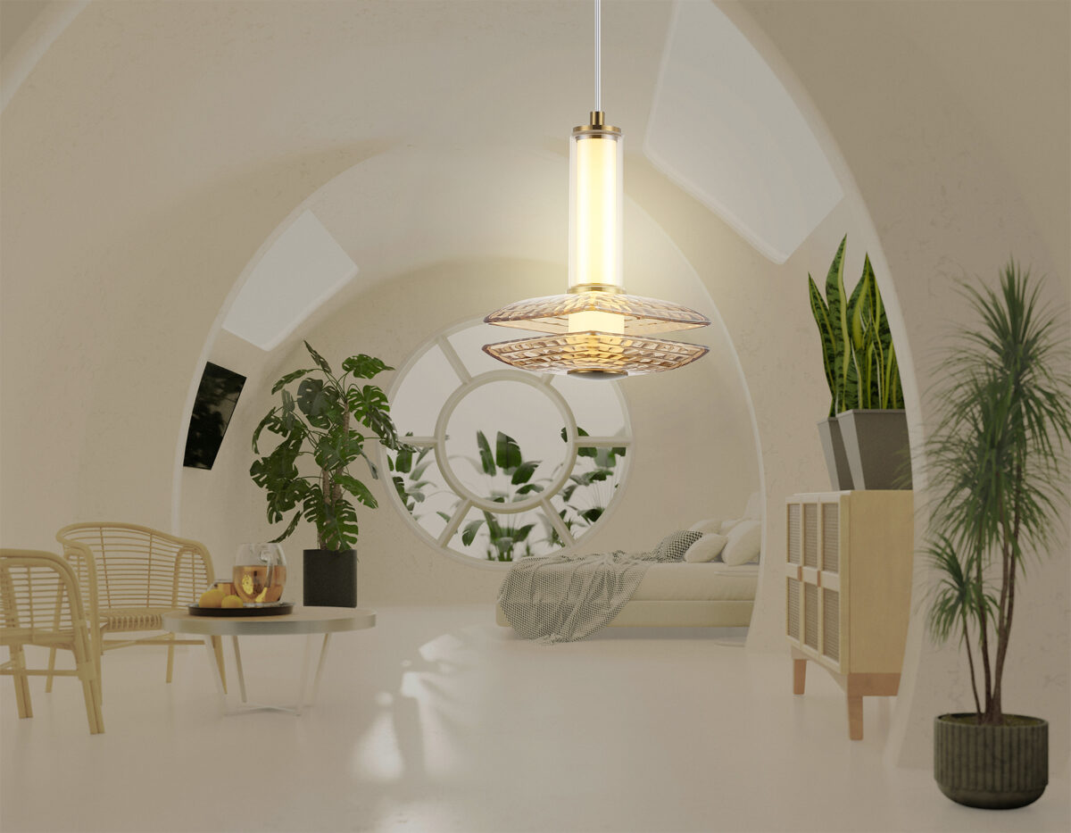 LH31001 BS/TI латунь/янтарь 10W 3000K 150*150*240 — изображение 5